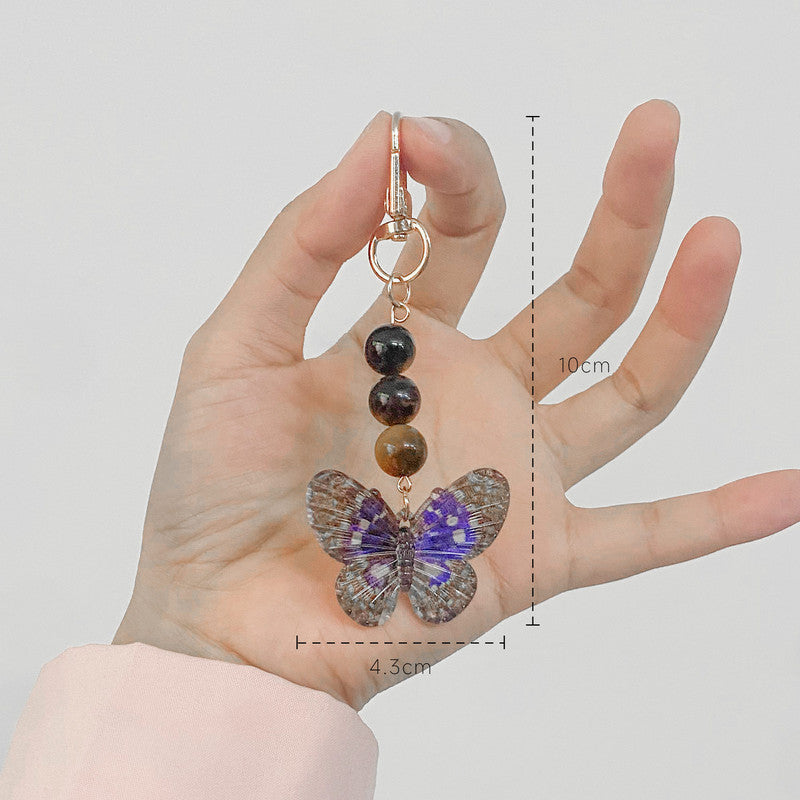 Crystal Butterfly Keychain Set,green lepidolite - Product image 5