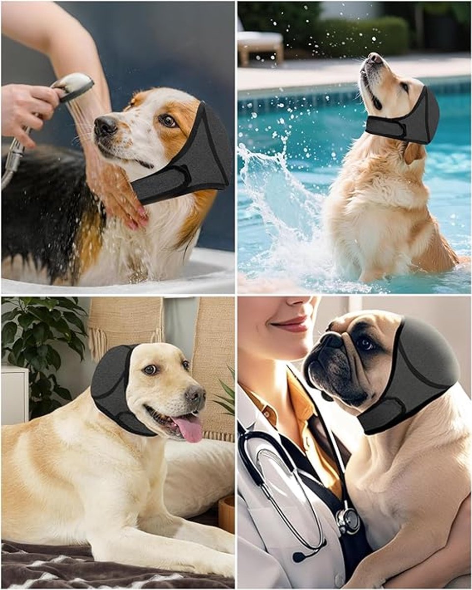 Dog Earmuffs - Dog Earmuffs - Noise-dampening Earmuffs - Comfortable Headband - Shockproof - Lightning Protection - Waterproof - L - Product image 4