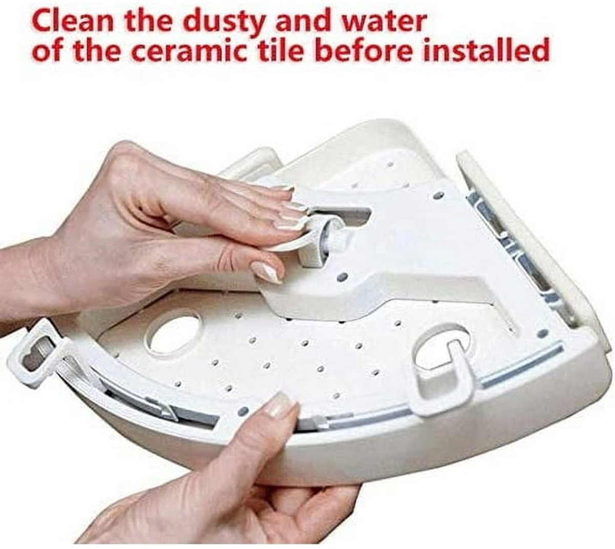 Triangular Shelf - Storage Rack - Bathroom Corner Shelf Triangular Handle Wall Mounting Bracket - Suitable for Kitchen and Bathroom Strong Suction Wall Mounted Shelf Storage Basket (No Drilling Required) - Product image 5