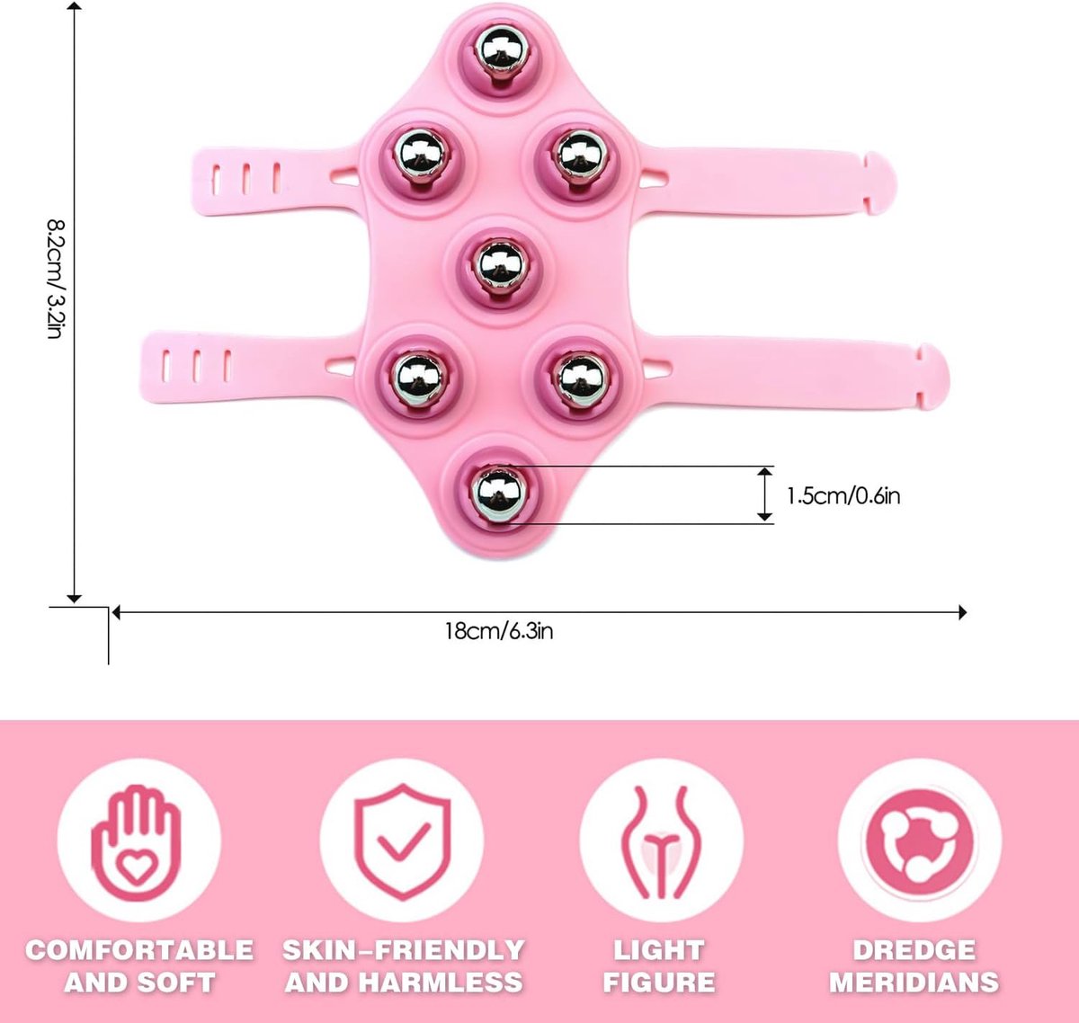 Ball Massage Gloves - Massage Gloves - Portable Body Massage Roller - Palm-Shaped Massage Gloves - Metal Ball Massager - Product image 5