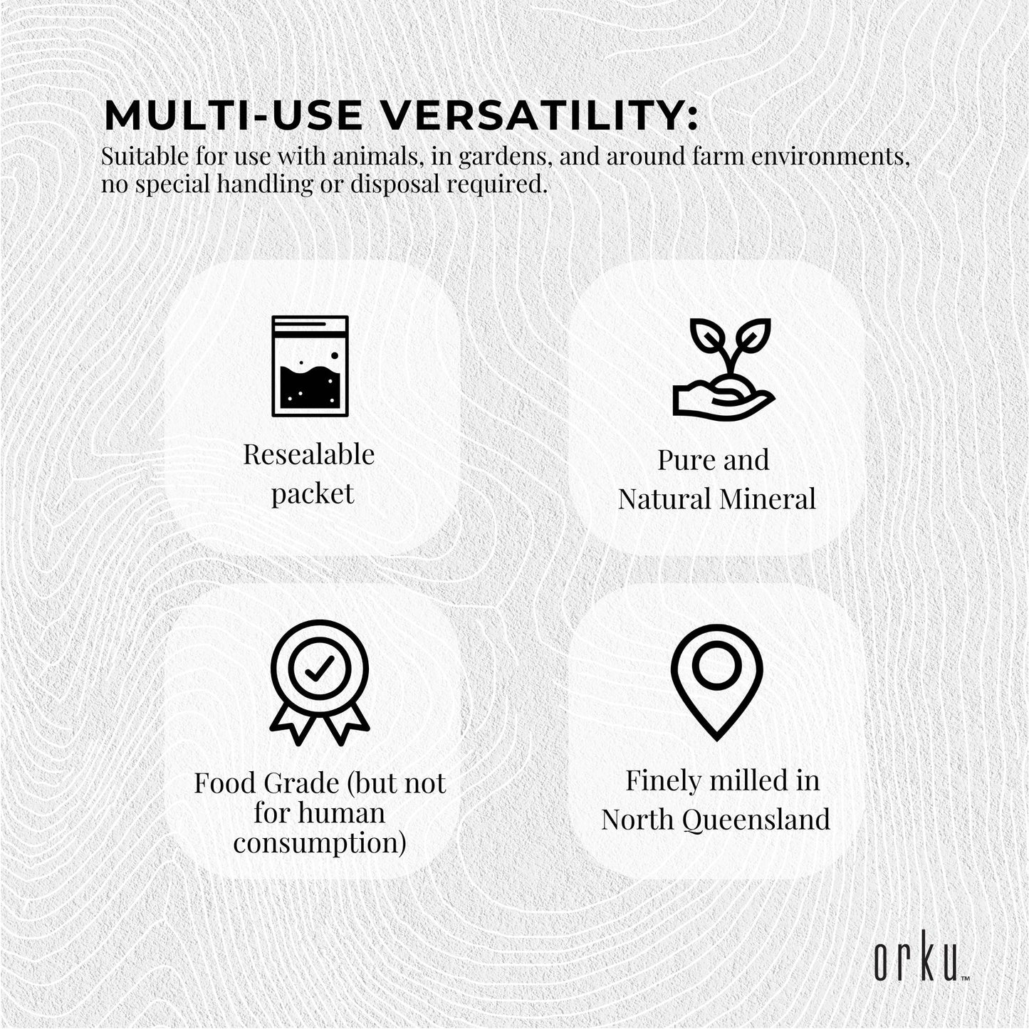 Orku 400g Fossil Shell Flour - Livestock Garden Pet Diatomaceous Earth - Product image 7