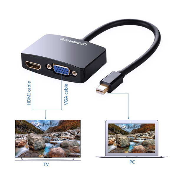UGreen 4K Mini DisplayPort to HDMI / VGA Adapter - Black (10439) - Product image 2