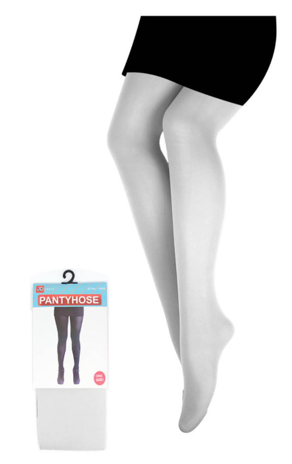 PANTYHOSE Tights Stockings Hosiery Womens Ladies Plain Colours - White - One Size Fits Most - Product image 2