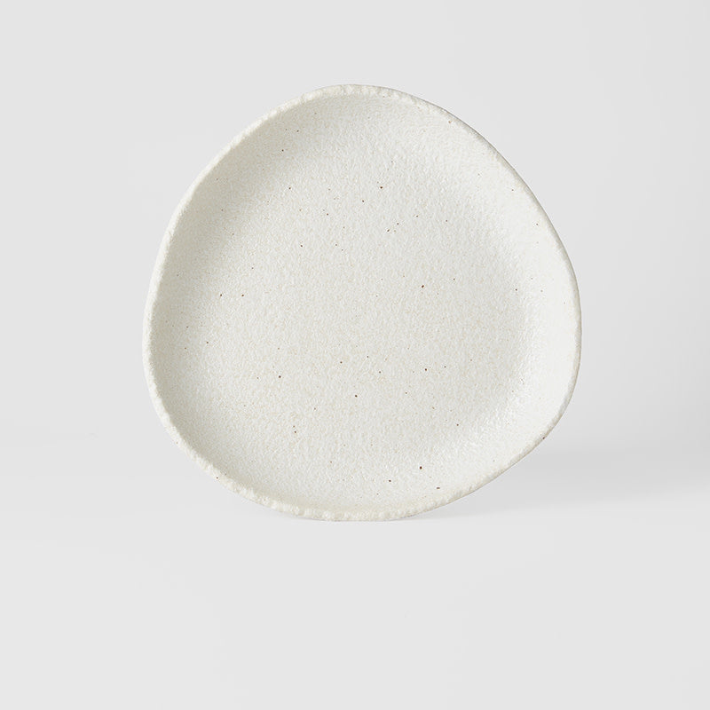 Onigiri Shaped Plate 25cm Shell White Glaze - Product image 4