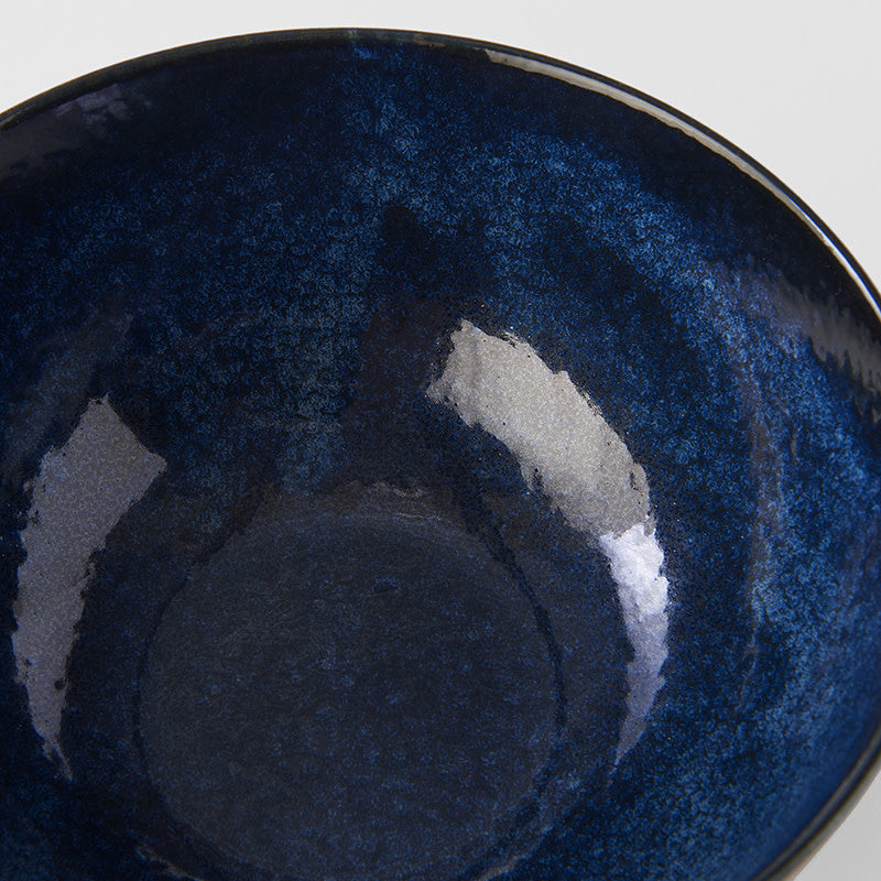 Udon Noodle Bowl 900 ml Ridged Indigo Blue Glaze - Product image 3