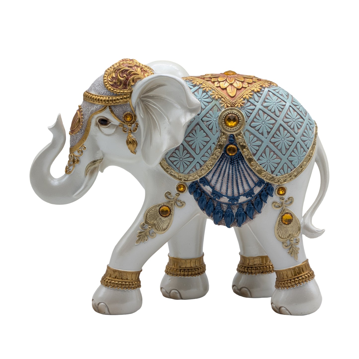 Lucky Blue White Elephant 26cm - Main product image