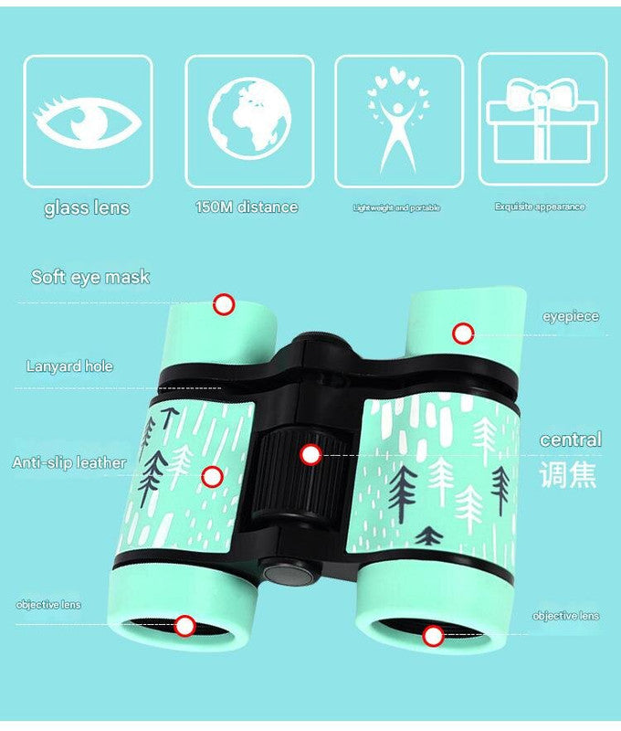 2 PCS Purple Kids Binoculars - Rubber Grip, Tree Pattern - Product image 3