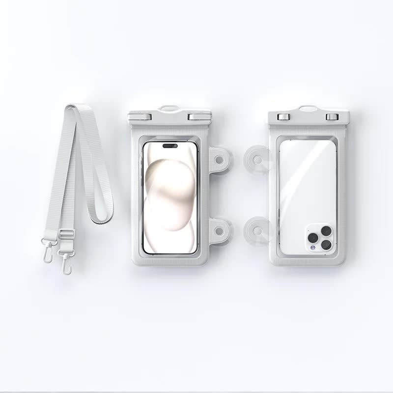 2 - Pack Universal IPX8 Waterproof Phone Pouch with Lanyard - Touch Sensitive Case for Swimming & Outdoor Sports