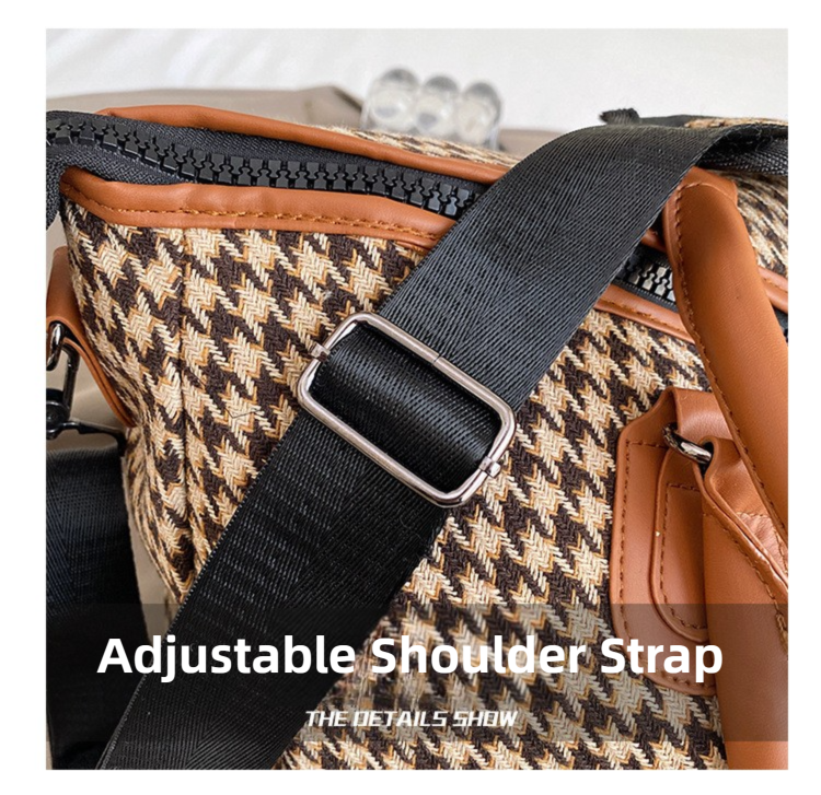 Brown Large Capacity Knitted Travel Bag with Shoe-Zone - Weekend Overnight & Carry-on Gym Bag - Product image 8