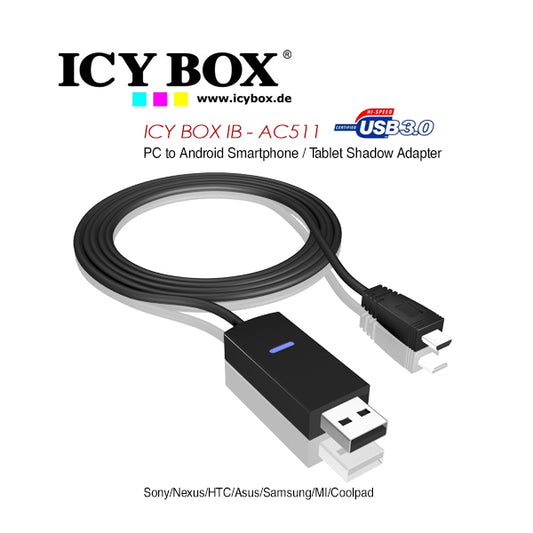 ICY BOX PC to Android Smartphone/Tablet Shadow Adapter (IB-AC511) - Main product image