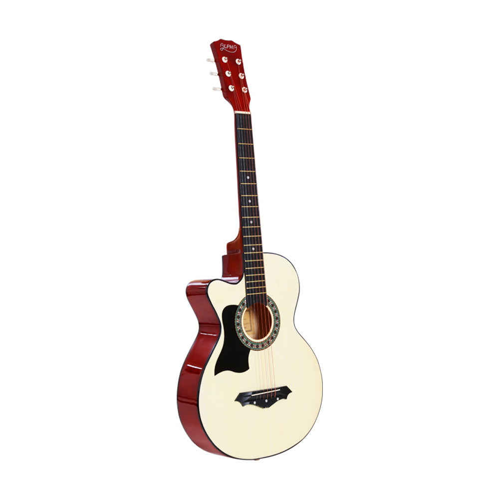 Alpha 38 Inch Acoustic Guitar Wooden Body Steel String Full Size Left Handed - Product image 3