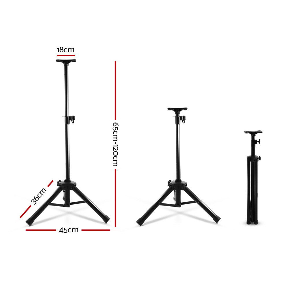 Alpha Speaker Stand 65-120cm Adjustable Height Surround Sound Studio Home 2pcs - Product image 2