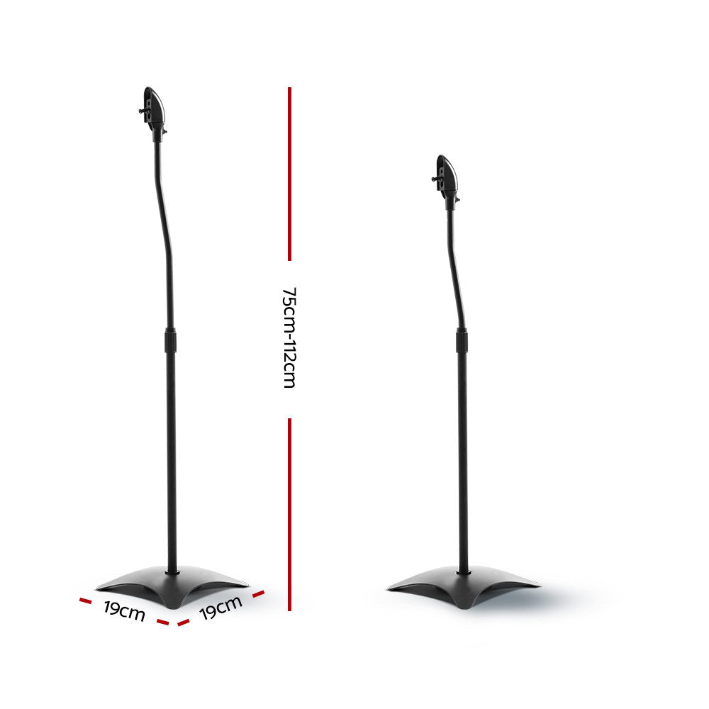 Alpha Speaker Stand 75-112cm Adjustable Height Surround Sound Studio Home 2pcs - Product image 2