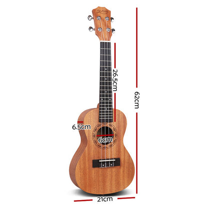 Alpha 23" Ukulele Natural Mahogany Concert Beginner Gift w/ Carry Bag - Product image 2