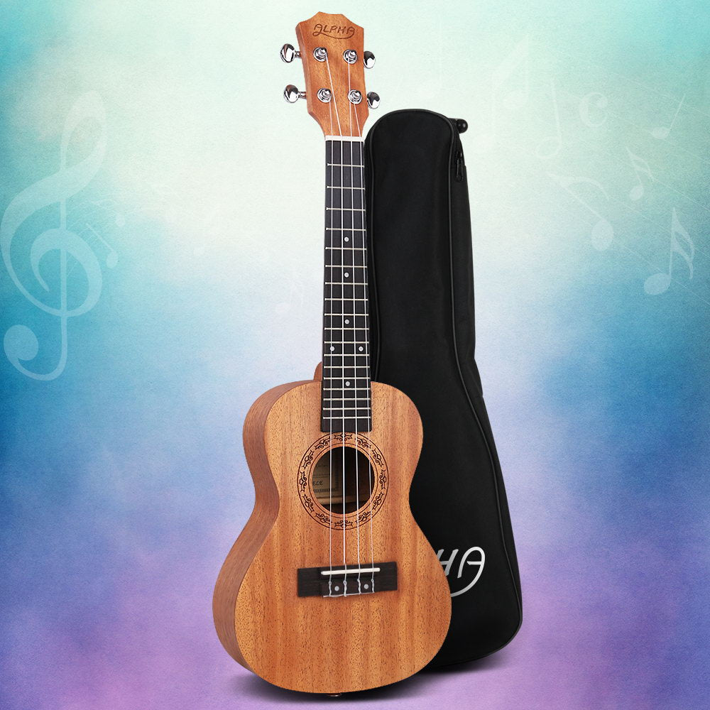 Alpha 23" Ukulele Natural Mahogany Concert Beginner Gift w/ Carry Bag - Product image 8