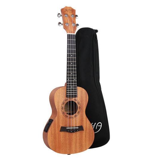 Alpha 26" Ukulele Equaliser Natural Mahogany Tenor Beginner Gift w/ Bag - Main product image