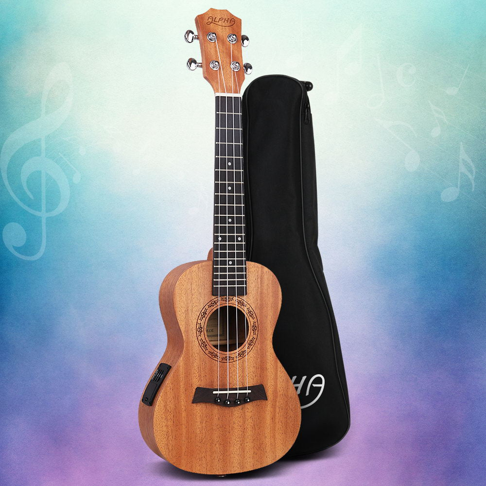 Alpha 26" Ukulele Equaliser Natural Mahogany Tenor Beginner Gift w/ Bag - Product image 8