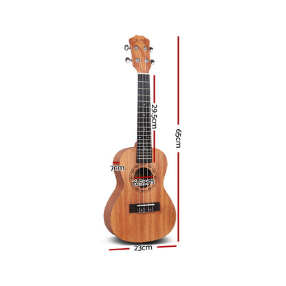 Alpha 26" Ukulele Natural Mahogany Tenor Beginner Gift w/ Carry Bag - Product image 2
