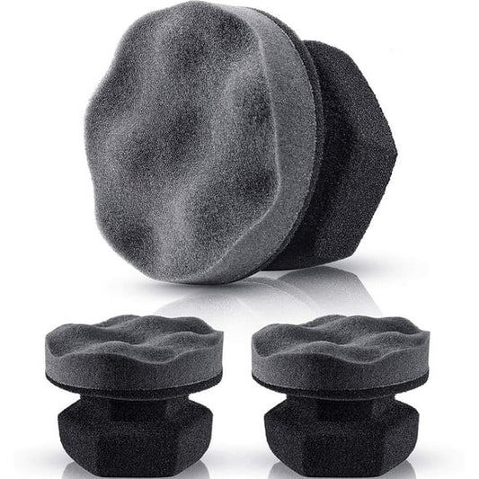 3 Pieces Tire Shine Applicator Tire Dressing Applicator Pads Tire Sponge Applicator Foam Tire Gel Wet Applicator Car Detailing Reusable Cleaning Supplies for Tire Shine (Gray,4.33 Inch) - Main product image
