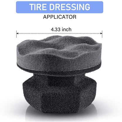 3 Pieces Tire Shine Applicator Tire Dressing Applicator Pads Tire Sponge Applicator Foam Tire Gel Wet Applicator Car Detailing Reusable Cleaning Supplies for Tire Shine (Gray,4.33 Inch) - Product image 2