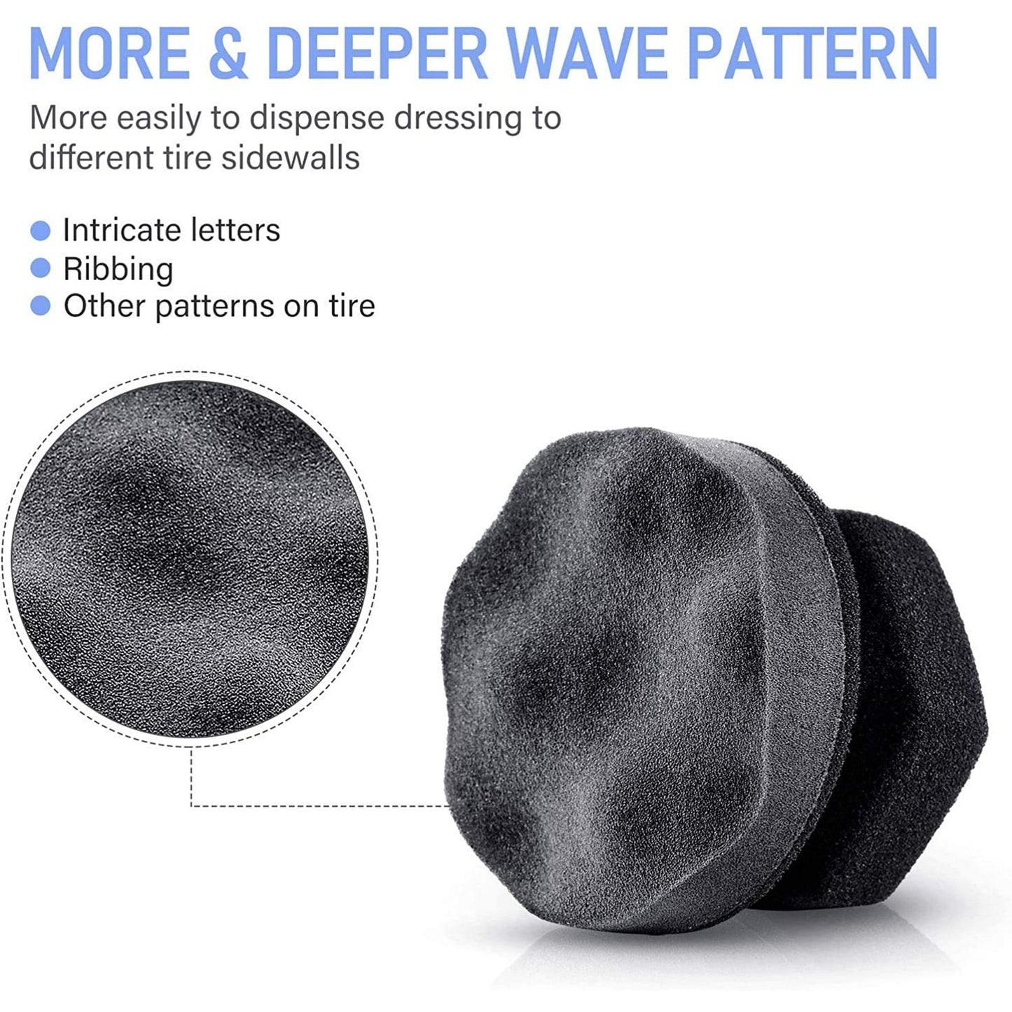 3 Pieces Tire Shine Applicator Tire Dressing Applicator Pads Tire Sponge Applicator Foam Tire Gel Wet Applicator Car Detailing Reusable Cleaning Supplies for Tire Shine (Gray,4.33 Inch) - Product image 3