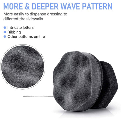 3 Pieces Tire Shine Applicator Tire Dressing Applicator Pads Tire Sponge Applicator Foam Tire Gel Wet Applicator Car Detailing Reusable Cleaning Supplies for Tire Shine (Gray,4.33 Inch) - Product image 3