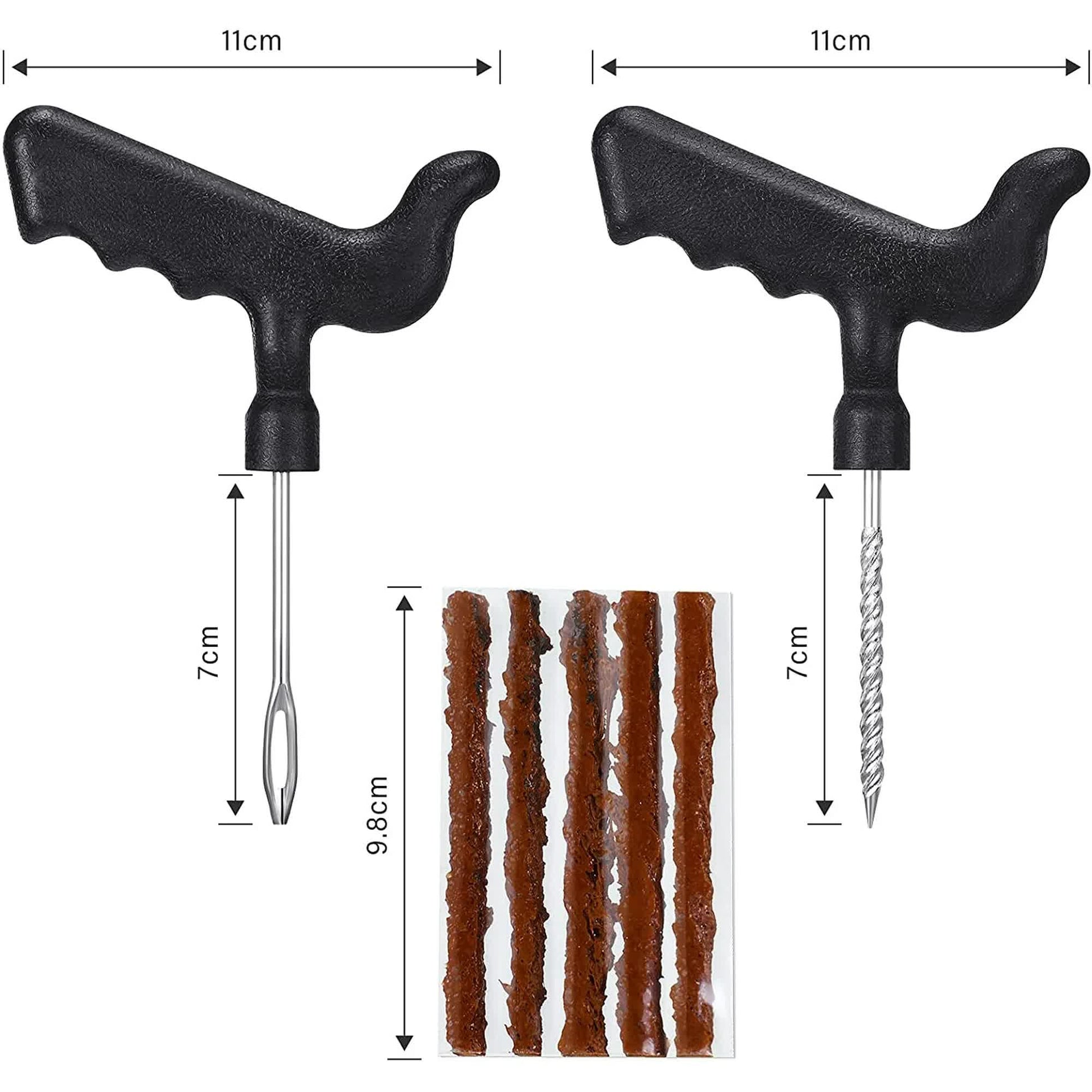 32 Pieces Tire Repair Kit with Plug Tire Plug Kit Tire Plug Repair Kit T Handle Tire Repair Tools to Fix Punctures and Plug Flats for Truck, Rv, SUV, ATV, Motorcycle, Car, Tractor, Trailer - Product image 2