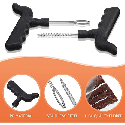 32 Pieces Tire Repair Kit with Plug Tire Plug Kit Tire Plug Repair Kit T Handle Tire Repair Tools to Fix Punctures and Plug Flats for Truck, Rv, SUV, ATV, Motorcycle, Car, Tractor, Trailer - Product image 3