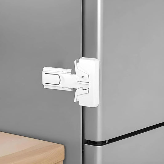 2 Pack Freezer Door Latches Refrigerator Lock Freezer Lock For Upright Freezer Refrigerator Fridge Freezer Door Lock Proof Refrigerator Lock Baby Safety Fridge Door Latch Locks For Kids Aging Seals - Main product image