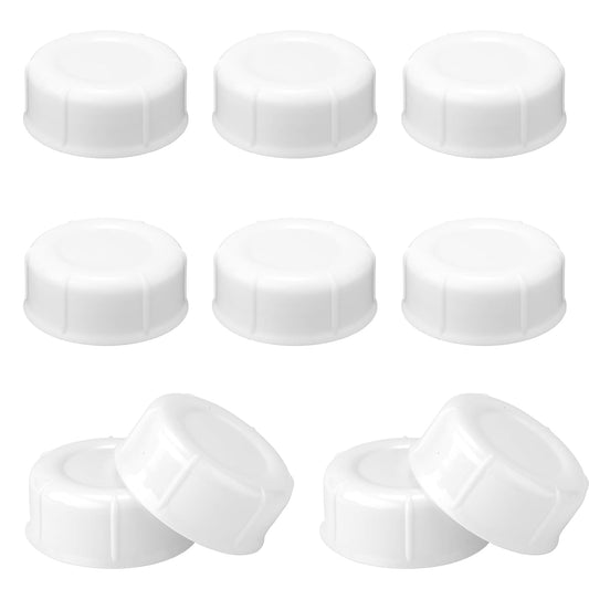 10pcs Narrow Baby Bottle Caps for Dr Brown & Medela Bottles, BPA Free Travel and Storage Baby Bottle Lids Replacement Parts with Sealing Gasket for Ameda Baby Bottles Accessory (White)  White    White - Main product image