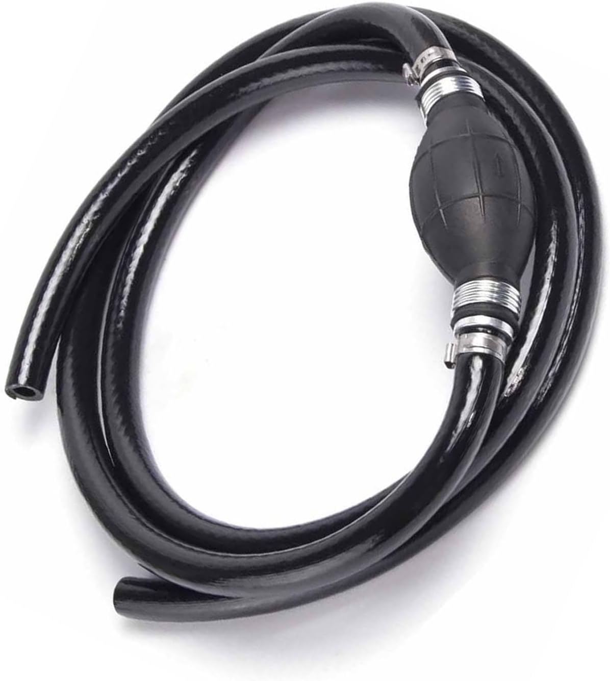 Fuel Line Hose for Outboard, Nylon Braid 5/16 Inch Fuel Line Hose with Hand Pump Bulb, 6 FT Long Boat RVs Tractor Fuel Line Assembly - Main product image