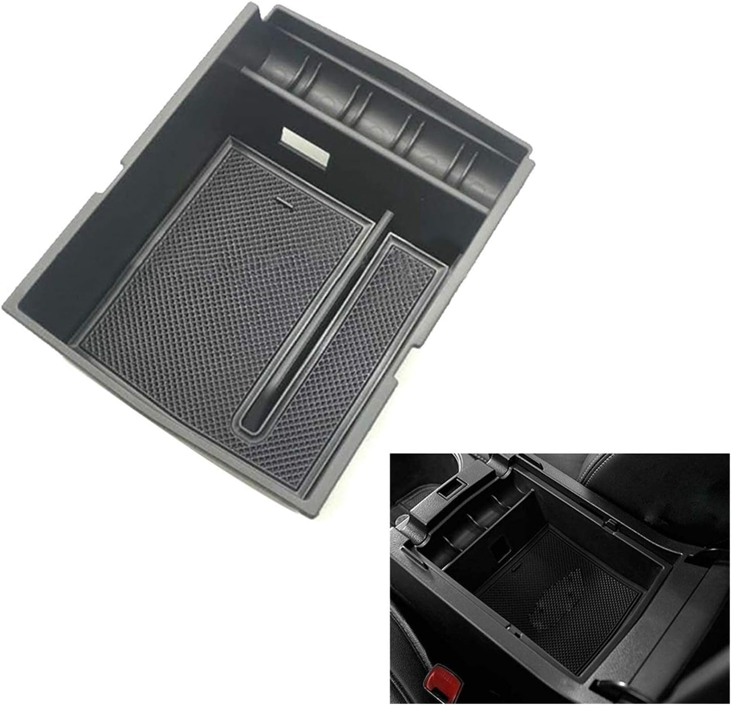 1pc Car Center Console Armrest Organizer Storage Box Tray Insert Black Fit for Subaru Outback 2015-2019 Auto Storage Tray LiMePng - Product image 2