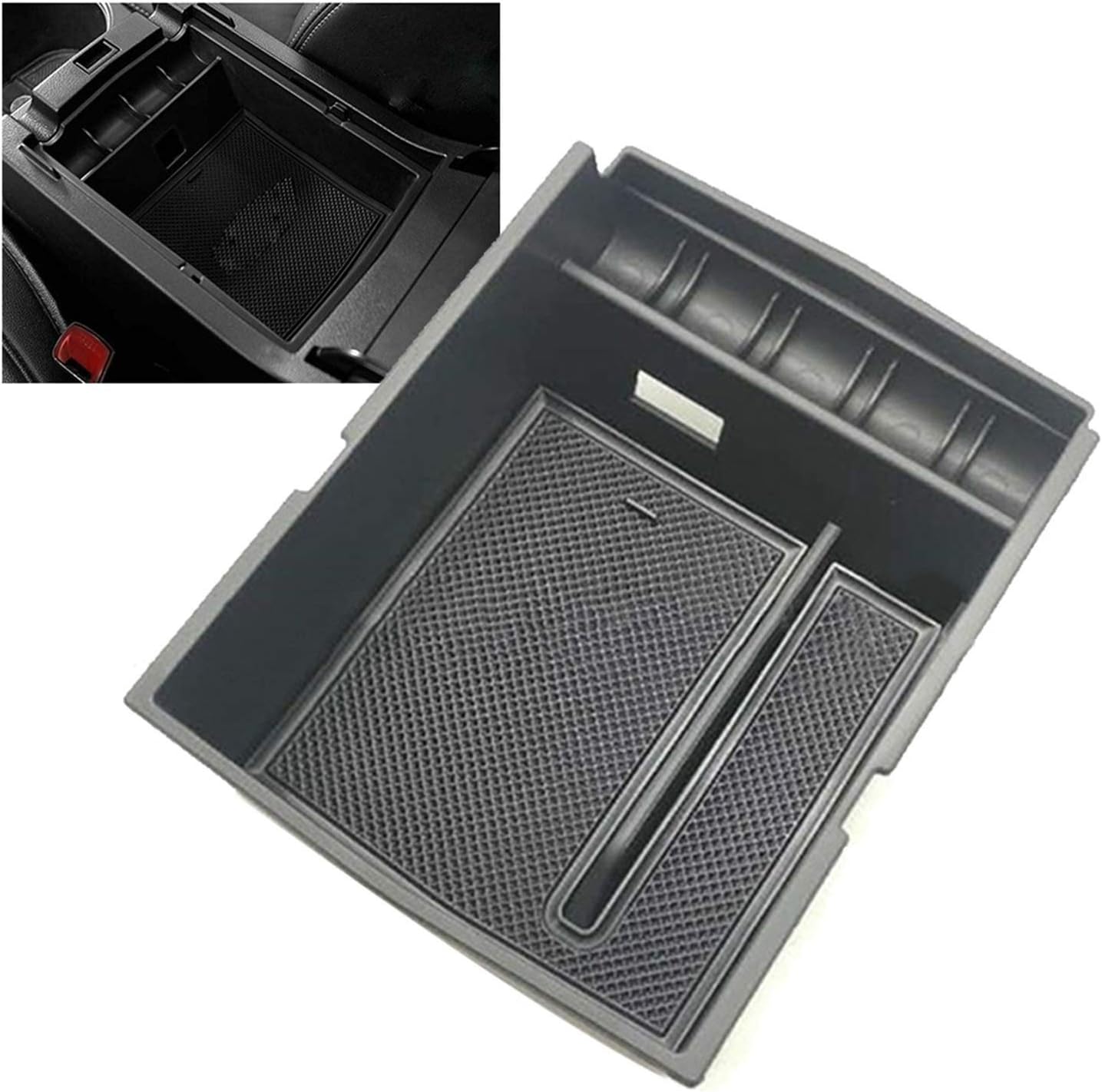 1pc Car Center Console Armrest Organizer Storage Box Tray Insert Black Fit for Subaru Outback 2015-2019 Auto Storage Tray LiMePng - Product image 4