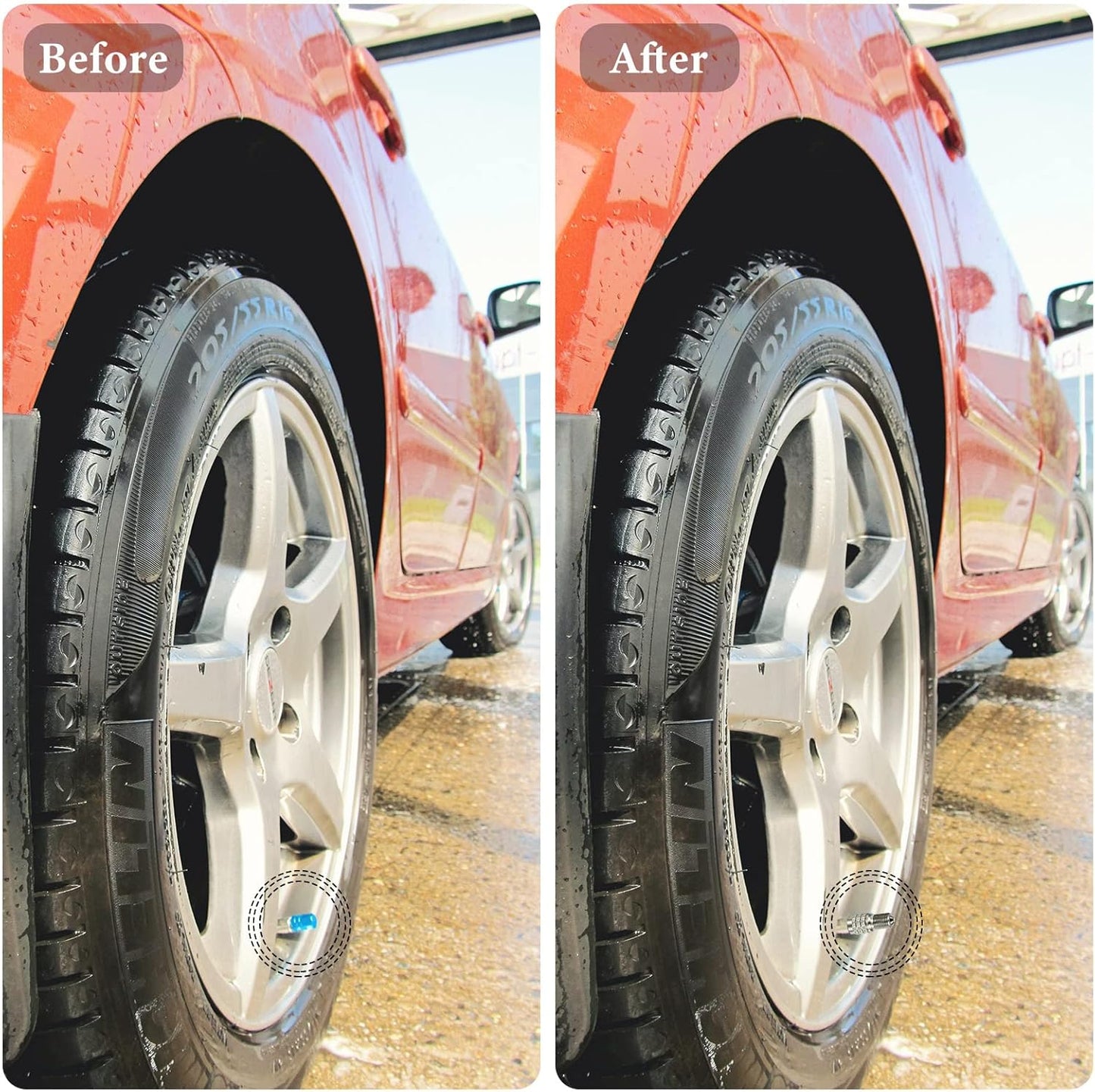 16 Pack Double Valve Stem Cap Inflate Tire Valve Caps Flow Through Tires Cap for High Pressure Truck Car RV Semi Bus Tires - Product image 4