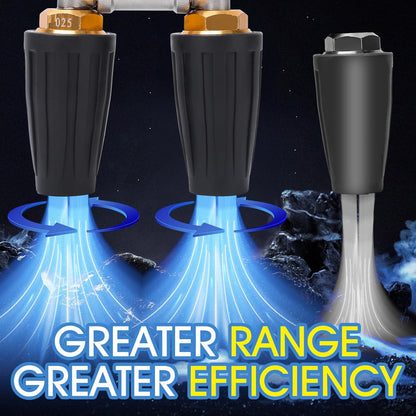 Dual Turbo Nozzle Pressure Washer, 360° Rotating Turbo Nozzle For Power Washer with 1/4"" Quick Connector, 2.5 Orifice Twin Turbo Nozzle, 4-6 GPM, 4000 PSI Max(Black), SP02-N02Black - Product image 2