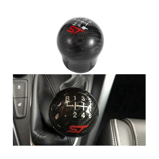 6 Speed Car Racing ST Carbon Fiber Gear Shift Knob for Focus ST Fiesta ST - Main product image