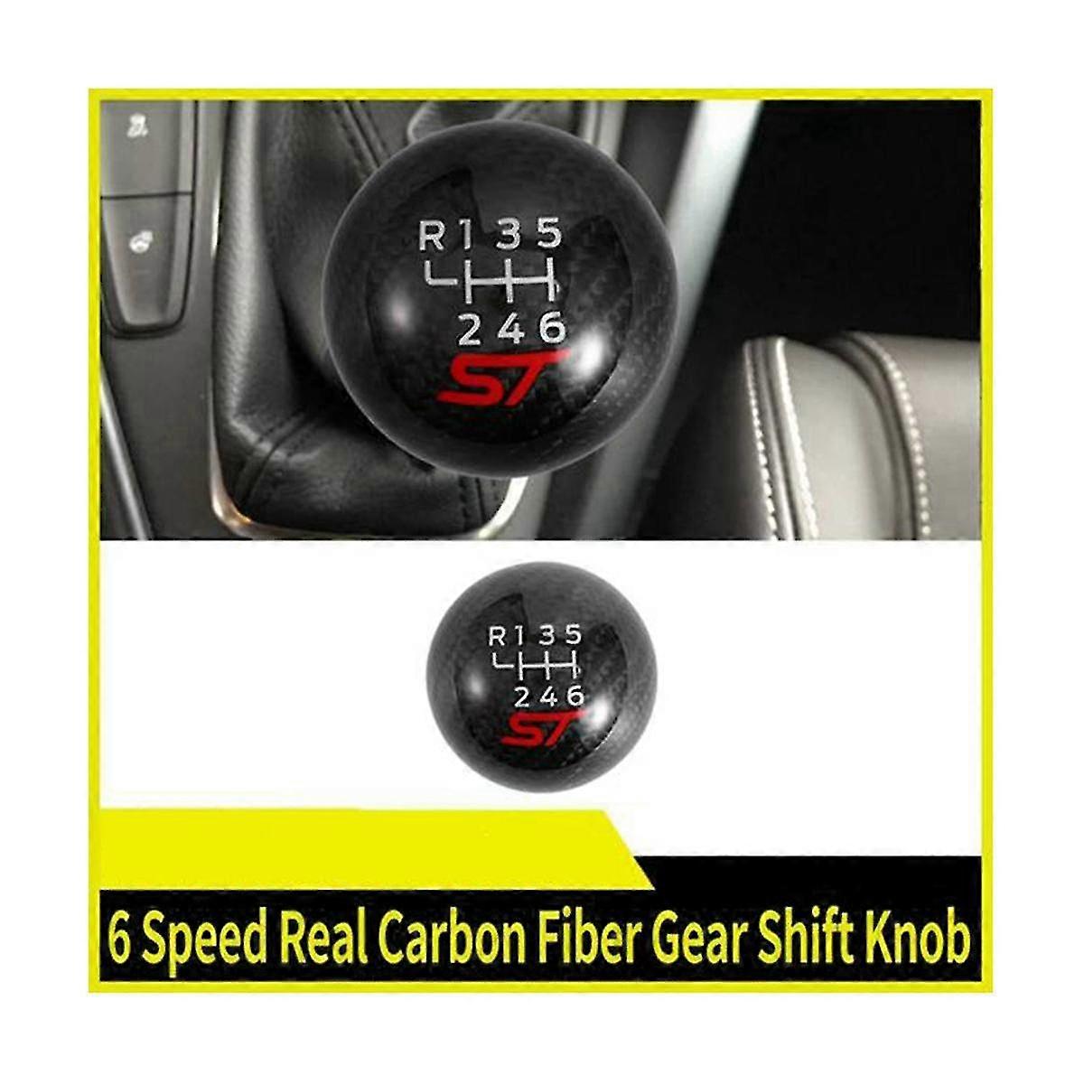 6 Speed Car Racing ST Carbon Fiber Gear Shift Knob for Focus ST Fiesta ST - Product image 2