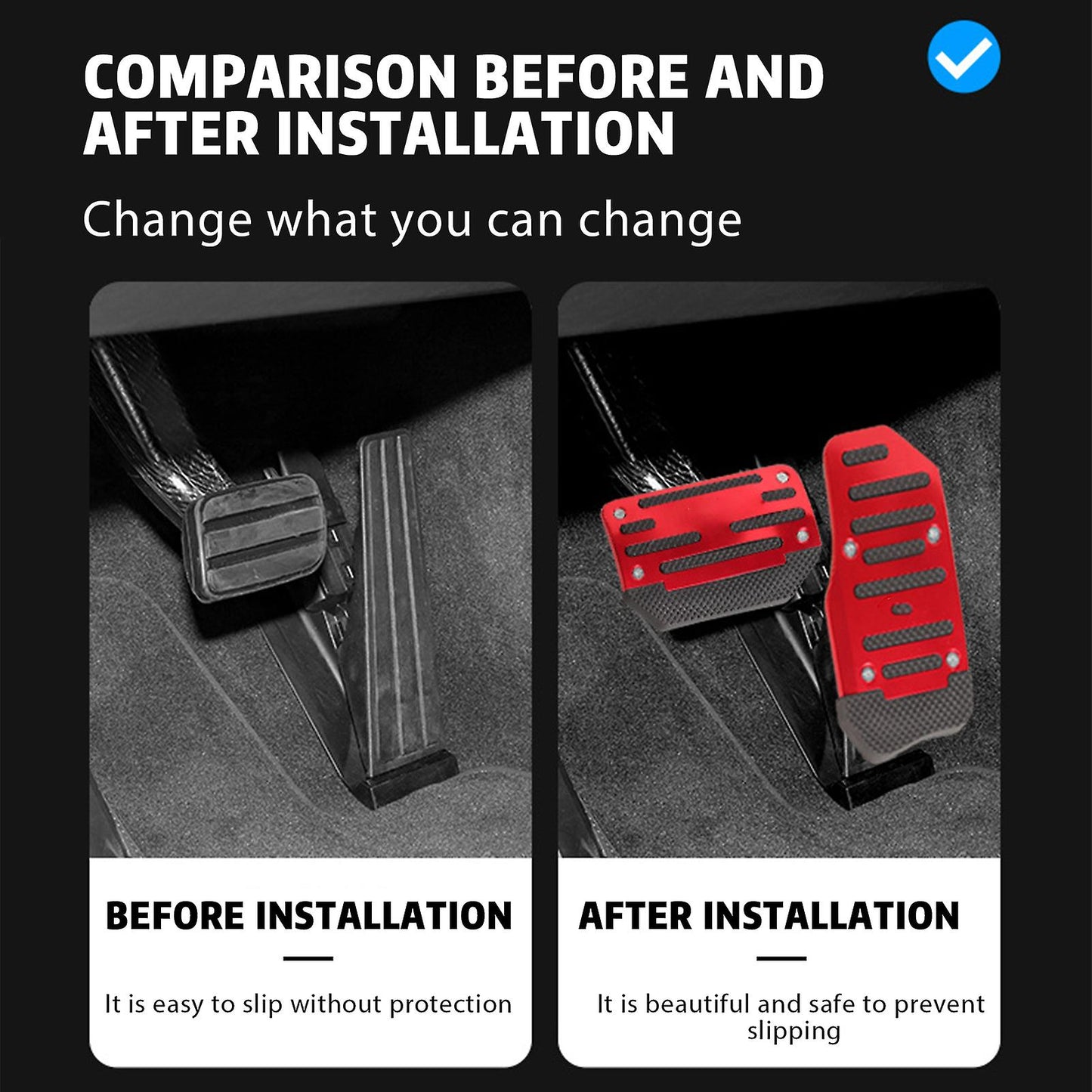 Car Anti-skid Foot Pedal Aluminum Alloy Car Pedals Universal Auto Accelerator Brake Pedal - Product image 2