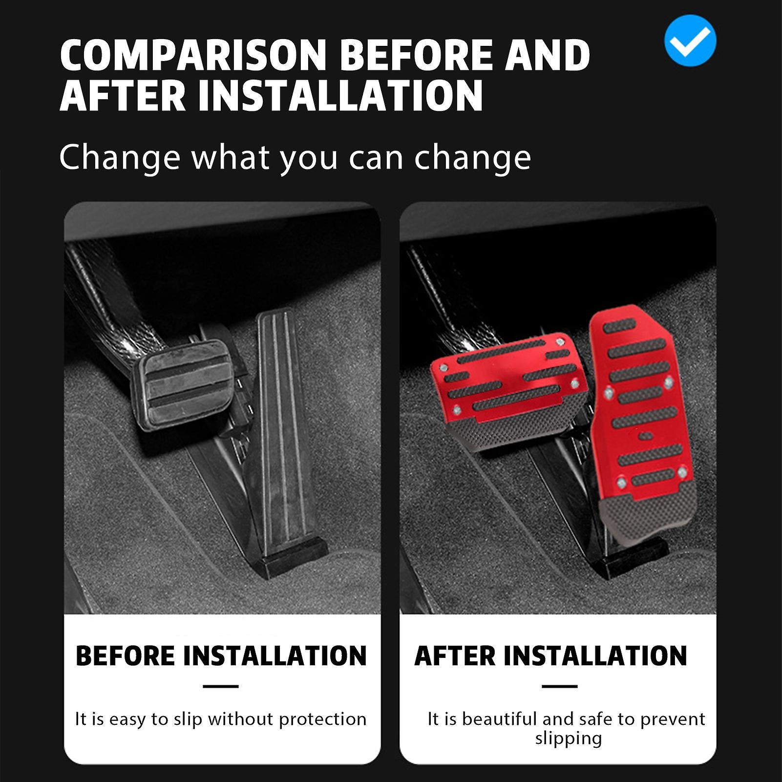 Car Anti-skid Foot Pedal Aluminum Alloy Car Pedals Universal Auto Accelerator Brake Pedal - Product image 2