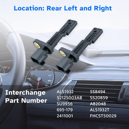 Rear ABS Wheel Speed Sensor Left Right fit for 07-17 Jeep Wrangler, 08-12 Jeep Liberty, 07-11 Dodge Nitro, 2007 2008 2009 2010 2011 2012 2013 2014 2015 2016 2017, Driver Passenger, ALS1932, 2pcs - Product image 3