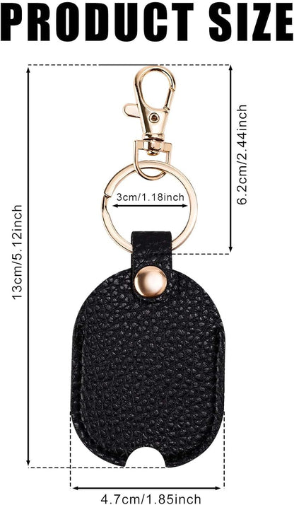 Leather Car Key Sleeve, Broken Loop Replacement PU Keychain Protector With Iron Ring, Auto House Cover - Product image 2