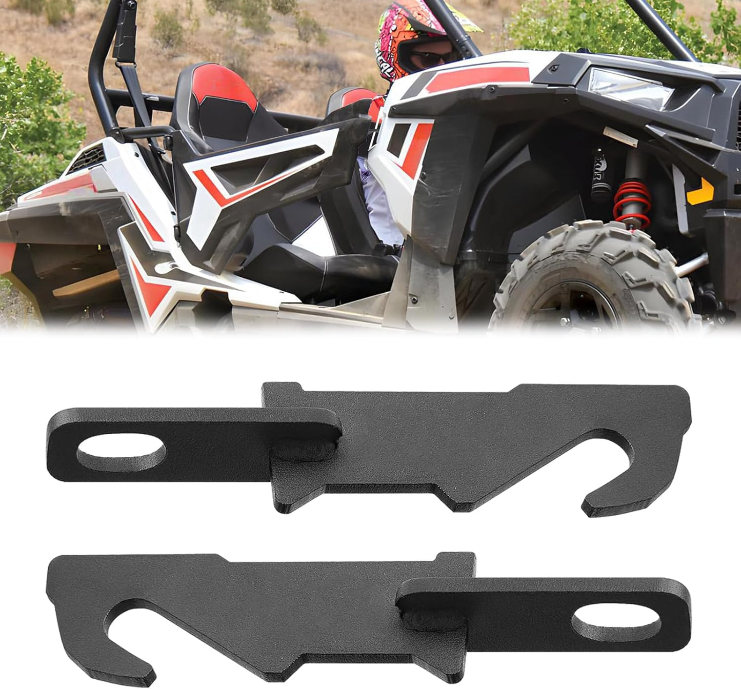 RZR Door Latch Black 3.5" Door Vent Extender Anti-Rust Easy Latches Lock Compatible with RZR XP 1000/ XP 4 1000/ Turbo/Turbo S/ 900/ S 1000/ S - Main product image
