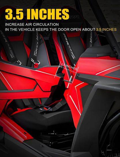 RZR Door Latch Black 3.5" Door Vent Extender Anti-Rust Easy Latches Lock Compatible with RZR XP 1000/ XP 4 1000/ Turbo/Turbo S/ 900/ S 1000/ S - Product image 2