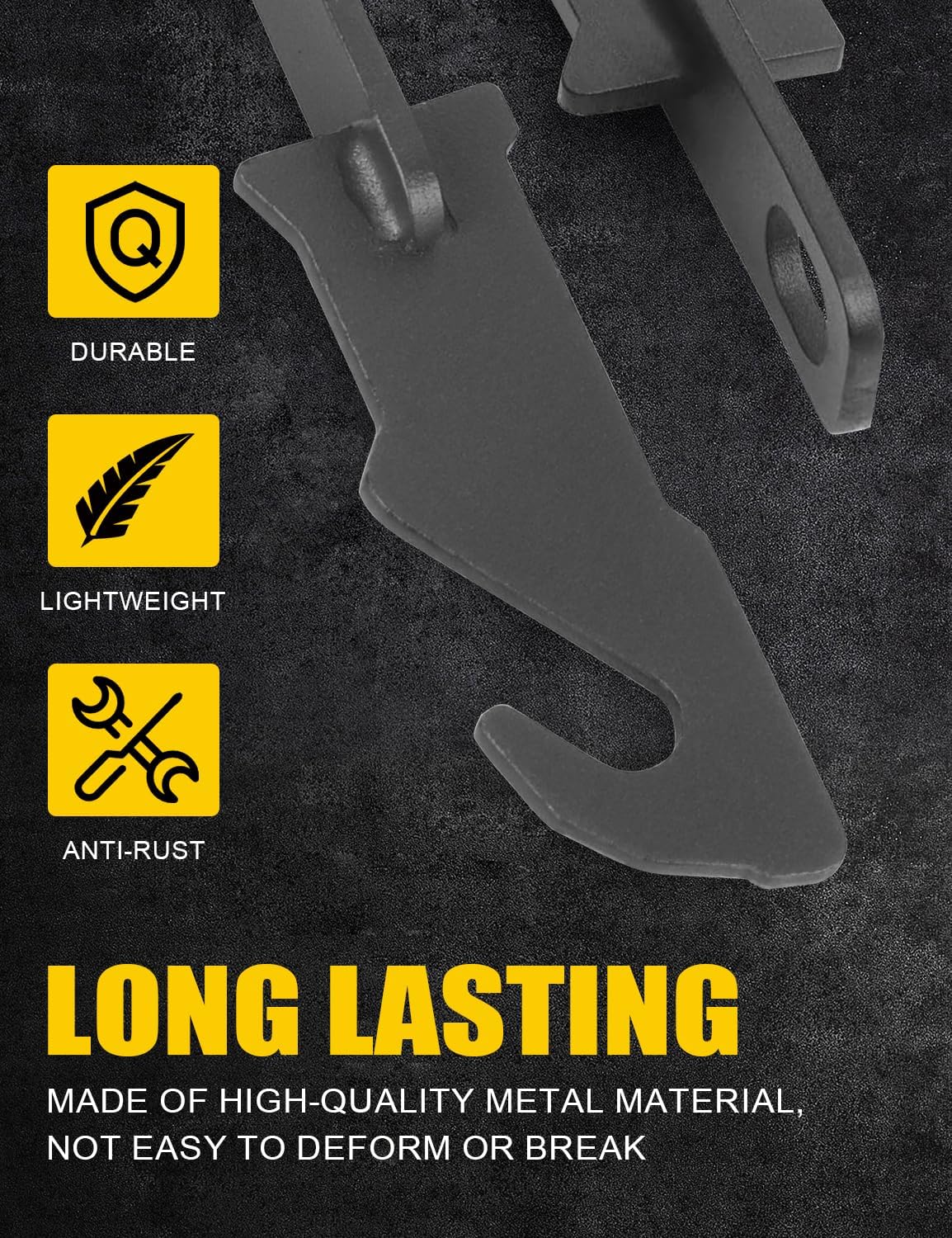 RZR Door Latch Black 3.5" Door Vent Extender Anti-Rust Easy Latches Lock Compatible with RZR XP 1000/ XP 4 1000/ Turbo/Turbo S/ 900/ S 1000/ S - Product image 4