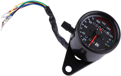 Motorcycle Odometer Speedometer Gauge Signal Dual Digital Display KM/H Universal 1pc(Black) - Product image 2