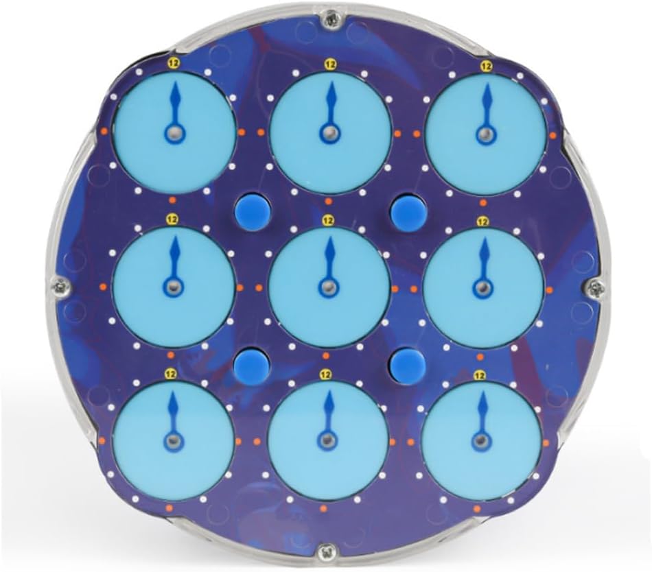 Speed Cube Clock M Magic Clock Transpsarent Blue Speed Clock Puzzle Educational Fidget Cube 3D Puzzle Toy - Product image 2