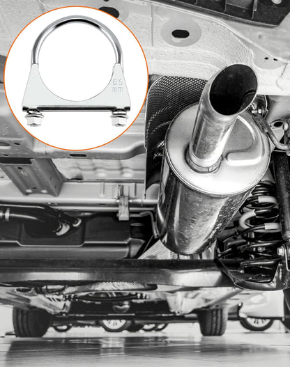 Stainless Steel U-Bolt Muffler/Exhaust Clamp (2.5" Diameter), 4 Pack U-Bolt Muffler Tip Exhaust Hook - Product image 4