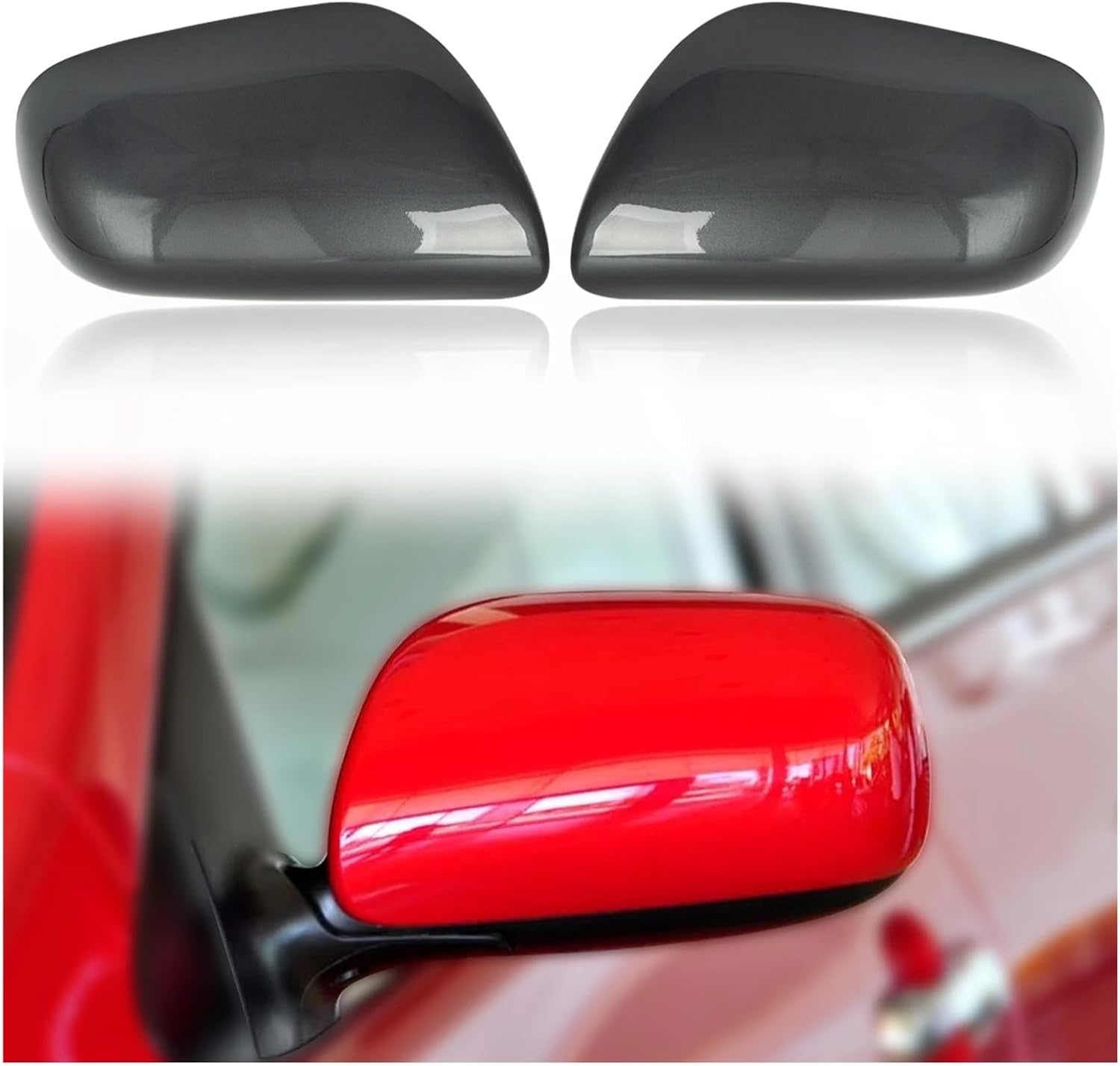 Door Rearview Mirror Cover Cap Housing Compatible For Toyota Corolla Accessories 2007 2008 2009 2010 2011 2012 2013(Silver Right) - Product image 2