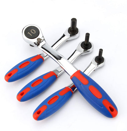 Wrench Sets, 1pcs Reversible Ratchet Allen Key Wrench, Ratcheting Hex Bolt Spanner with Soft Rubber Handle 4mm 5mm 6mm 8mm 10mm 12mm 14mm 17mm (Size : 8mm) - Main product image