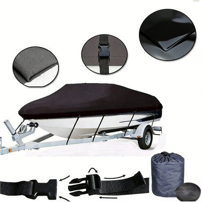 17-19ft Boat Cover Trailerable Marine Grade 600D Black - Product image 2